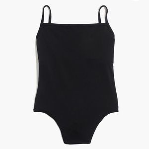 Madewell Black Second Wave Straight  Swimsuit